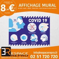 Affichettes gestes barrières anti-Covid 19 – Espace Repro, imprimeur numérique à Nantes