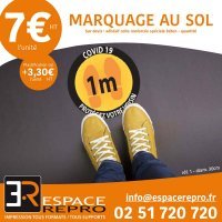Marquage au sol Covid 19 – Espace Repro, imprimeur numérique à Nantes