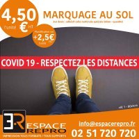 Marquage au sol Covid 19 – Espace Repro, imprimeur numérique à Nantes
