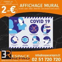 Affichettes gestes barrières anti-Covid 19 – Espace Repro, imprimeur numérique à Nantes