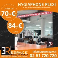 Hygiaphone plexi personnalisé de protection anti-Covid 19 – Espace Repro, imprimeur numérique à Nantes