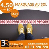Marquage au sol Covid 19 – Espace Repro, imprimeur numérique à Nantes