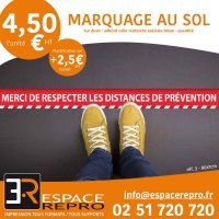 Marquage au sol Covid 19 – Espace Repro, imprimeur numérique à Nantes