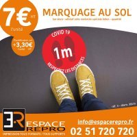 Marquage au sol Covid 19 – Espace Repro, imprimeur numérique à Nantes